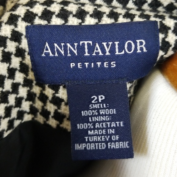 Ann Taylor wool houndstooth blazer size 2P perfect - Picture 6 of 6